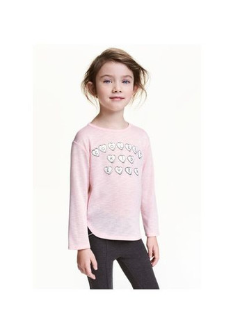 Розовый демисезонный свитер для девочки, р.110-116 см джемпер H&M
