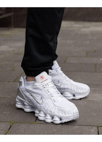 Білі Осінні кросівки чоловічі nike shox tl white найк шокс тл No Brand