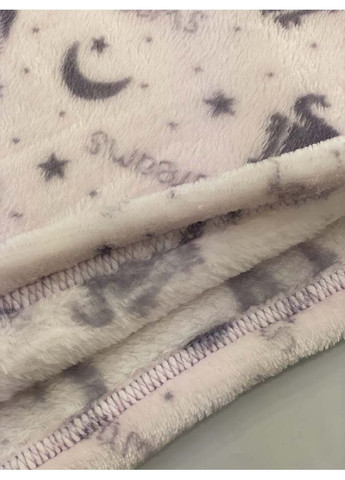 Розовая зимняя пижама детская вельсофт фламинго слоники розовая Flamingo