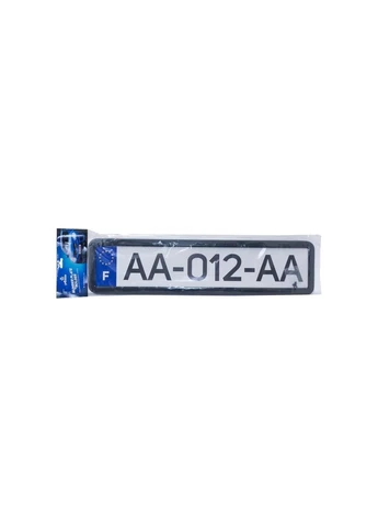 Рамка для номерного знака автомобіля 12Atelie металева чорна глянсова Apro (386737747)