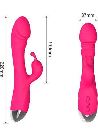 Вібратор-кролик з вусиками YLL Рожевий Клиторний 10 вібрацій 3 швидкості Unbranded (316223622)