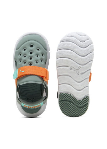Зеленые спортивные детские сандалии evolve alternative closure sandals baby Puma Без шнурков