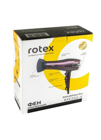 Фен DelicateCare Pro RFF202-V 2000 Вт фіолетовий Rotex (335882928)