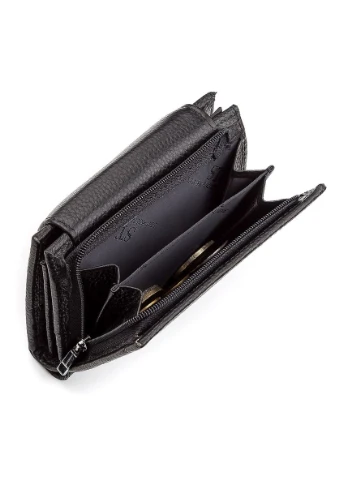 Кошелек женский 18411 (ST410) компактный Черный st leather (331907528)