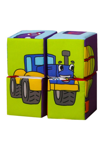 Кубики мягкие "Собери картинку" Транспорт MIC (290109830)