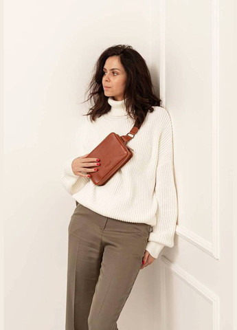 Кожаная поясная сумка Dropbag Mini светло-коричневая (A-026307) BlankNote (327874083)