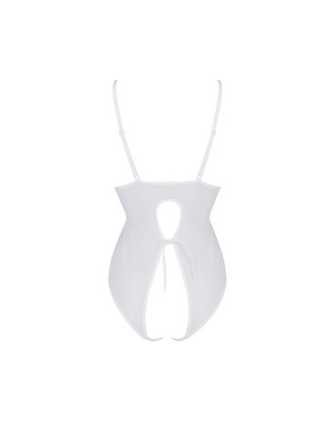 Боди с ажурным декором и открытым шагом Ursula Body white, L/ Passion (371391531)