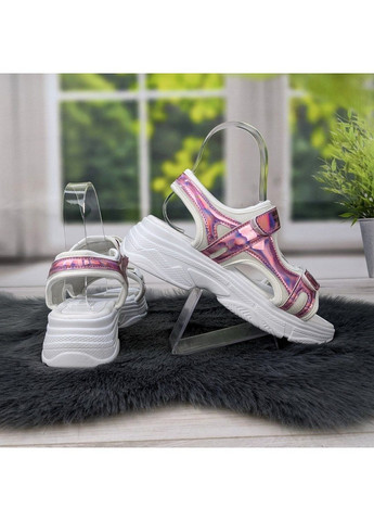 Розовые босоножки женские спортивные на платформе Horoso