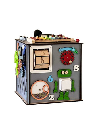 Розвиваюча іграшка Бізікуб TG3461117500, 30х30х30 см Сірий Temple Group (315761699)