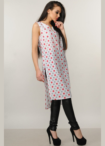 Жіноча туніка вільного силуету з асиметричним кроєм і розрізами (ТУ 15.2-13/18) RiMari (331651307)