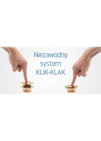 Донный клапан для раковины CLICK-CLACK CHROME универсальный Rea (401624565)