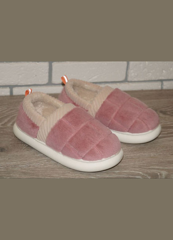 Фиолетовые женские тапочки чуни / закрытые тапочки No Brand с логотипом, с белой подошвой