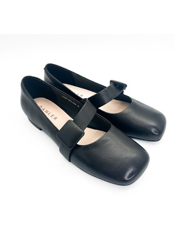 Женские балетки (р) кожа 0-1-1-k-1257-t-872-019a Danler | чёрные (328835668)