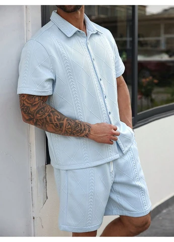 Синій літній костюм SHEIN