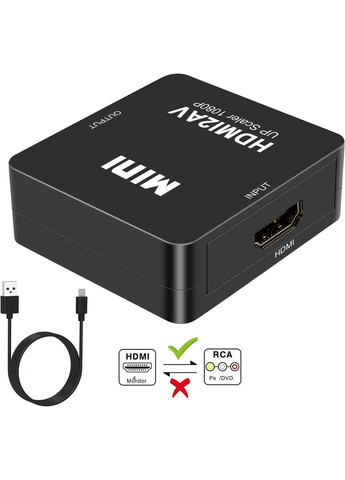 Конвертер HDMI в RCA AV с дополнительным питанием USB черный (HDMI2AV) Sony (308849335)