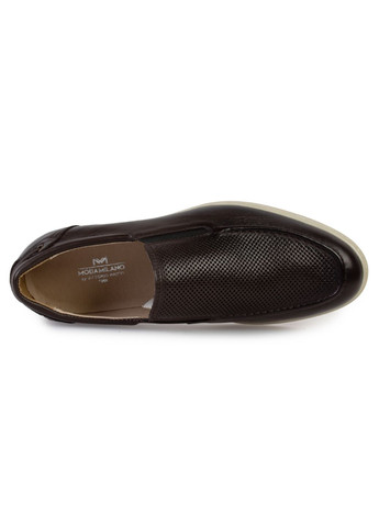 Коричневые повседневные туфли лоферы мужские бренда 9200463_(2) ModaMilano без шнурков