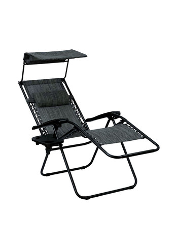 Крісло для відпочинку з козирком Zero Gravity Dark Grey (LB-ZGC-H1-DGR) LEOBRO (346529703)