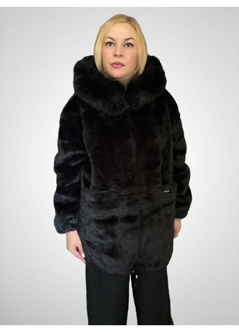 Женская шубка из эко меха с капюшоном и съемной опушкой Value Plus (358655609)