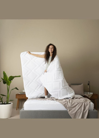 Ковдра літня полуторна NORDIC 155х210 см антиалергенна біла для літа легка IDEIA (342128467)