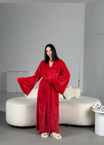 Жіночий червоний халат No Brand (335076369)