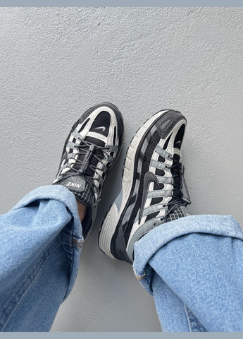 Чорні Осінні кросівки чоловічі і жіночі nike p-6000 black grey blue | найк р-6000 чорні No Brand