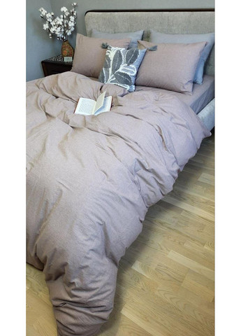 Постельное белье с резинкой Брауни(W1321) вареный хлопок Полуторный размер, наволочки 50/70 No Brand (364216831)