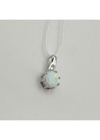Срібний кулон з білим опалом 0,95 г No Brand (369737751)