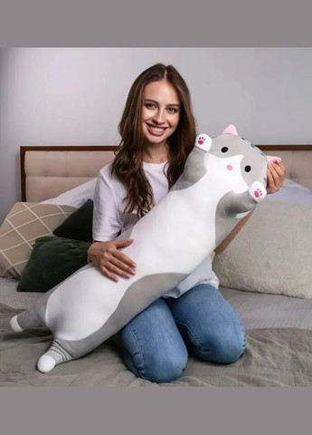 М'яка іграшка обіймашка Кіт Батон 110 см Сірий No Brand кіт 110см сірий (294843358)