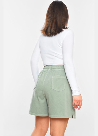 Шорти жіночі однотонні м'ятного кольору Let's Shop (325977534)