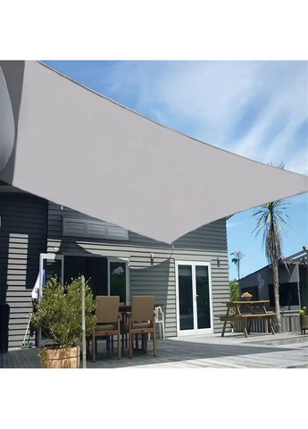 Тент навіс затіняючий водонепроникний прямокутний 3х6м Оксфорд (Сірий) No Brand (332637173)