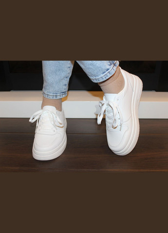 Кроссовки женские белые натуральная кожа No Brand Жіночі кросівки демісезонні белые демисезоны (325478559)