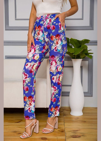 Женские брюки на резинке, мятного цвета с узором, Ager (317454692)