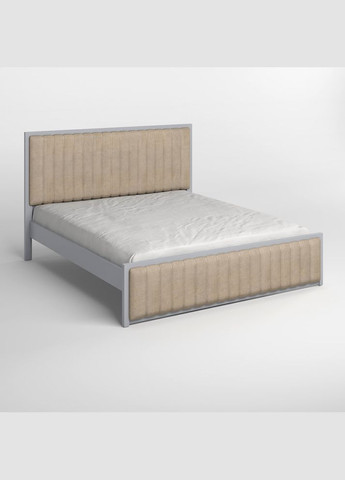 Двоспальне дерев'яне ліжко Відень (RAL7040)/Аляска 23 (Бежевий) 140х200 см (MBG-11023) Mebigrand (368278954)