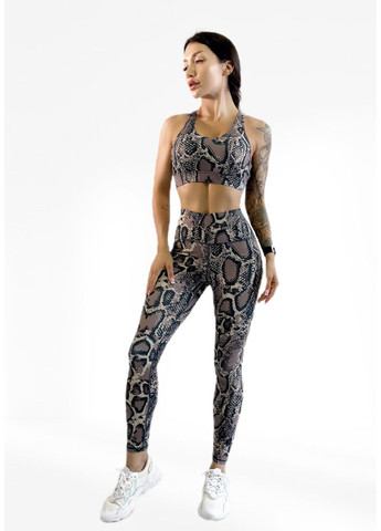 Костюм для фитнеса женский лосины пуш ап и топ LILAFIT (353834702)