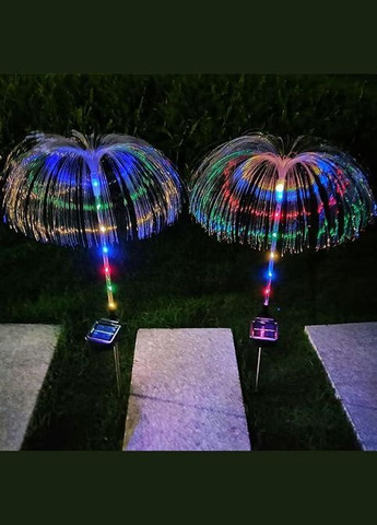 Уличный садовый светильник Медуза на солнечной батарее 1шт. 80см BL-30B мультиколор RGB Po Fanu (322648878)