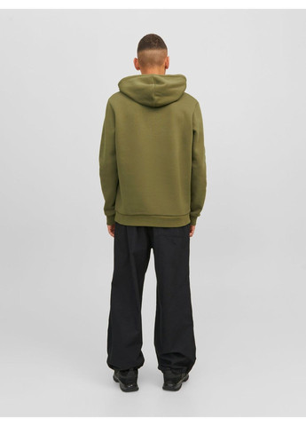 Худи флис,болотный с принтом,JACK&JONES Jack & Jones (275133122)