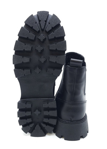 Осенние женские ботинки зимние черные кожаные k-16-1 23 см(р) Kento