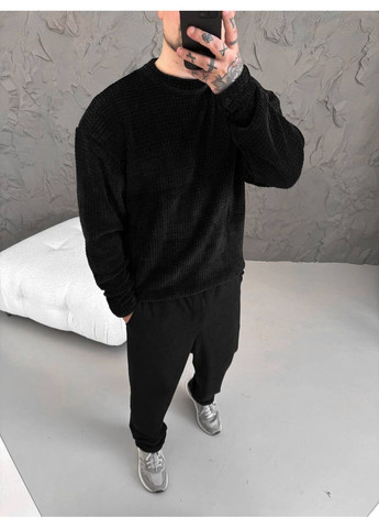 Черный демисезонный стильный мужской свитер Vakko