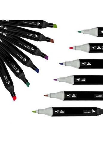 Набор маркеров скетч для рисования 120 шт. двухсторонние фломастеры для скетчинга (PX12709) No Brand (363115046)