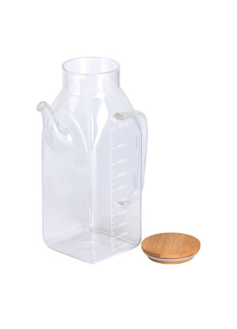 Емкость для масла и уксуса с бамбуковой крышкой 1 литр стеклянный чайник для оливкового, подсолнечного масла HP-34-2 (A-034224) Yiwu (347628883)