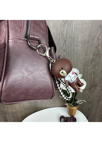 Женский мини рюкзак сумочка трансформер с брелком фиолетовая сумка-рюкзак для города из экокожи ProDobro (363259033)