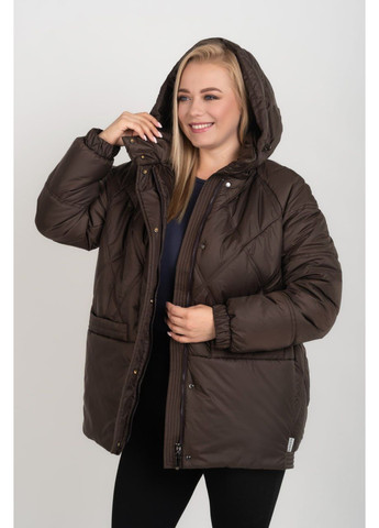 Коричнева зимня жіночий зимовий пуховик SK