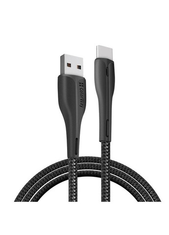 Кабель USB - USB Type-C (M/M), PVC + Led, 2.4 А, 1 м, Black (CW-CBUC034-BK) Colorway (336958123)