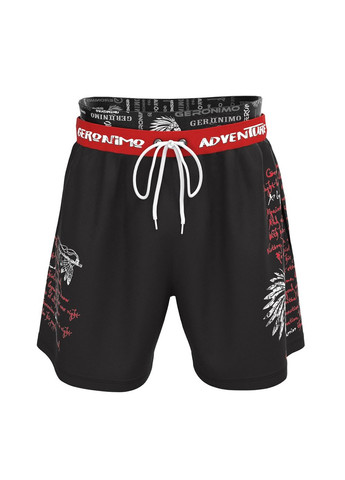 Мужские черные пляжные, спортивные шорты пляжные 2302p1 шорты, гидрошорты, семейные Geronimo