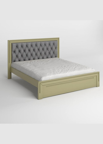 Двуспальная деревянная кровать Торонто Т3 (RAL1020)/Аляска 93 (серый) 140х190 см (MBG-8263) Mebigrand (368283183)