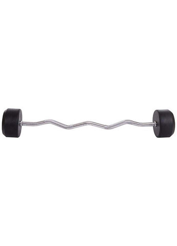 Штанга фиксированная изогнутая Rubber Coated Barbell TA-2687 40кг Zelart (286043458)