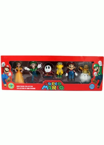 Super Mario Супер Маріо іграшки супер маріо набір 6 фігурок серія 1 46см Shantou (280258112)
