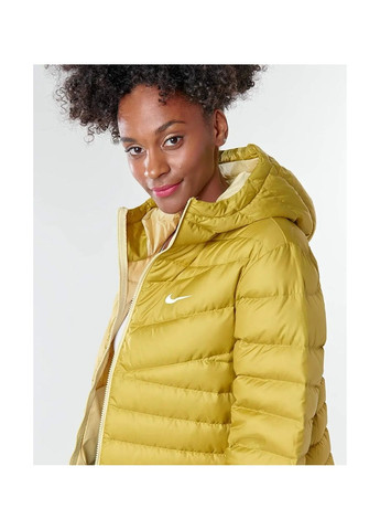 Жовта пуховик жіночий sportswear down-fill windrunner yellow cu5094-377 Nike