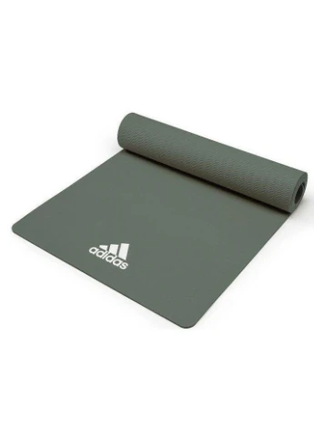 Коврик для йоги Поливинилхлорид 176х61х0 8 см Темно-зеленый adidas (393517349)