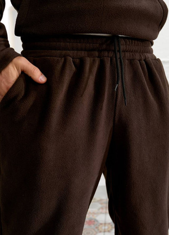 Базовий повсякденний демісезонний флісовий костюм двійка з начосом: худі з кишенею кенгуру + штани Tik-Tak (363987907)